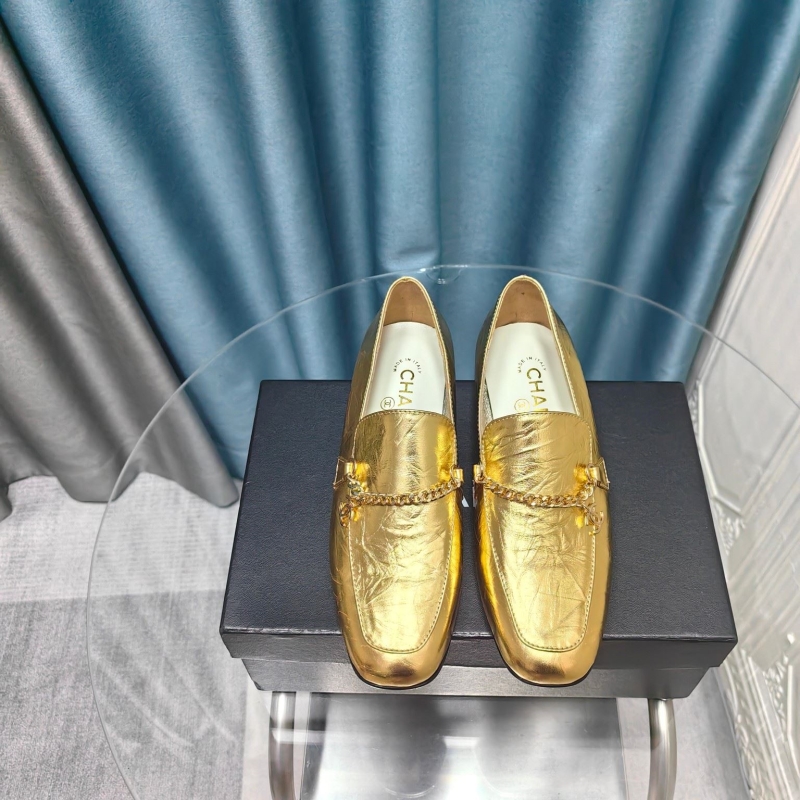 Ch*el leather shoes